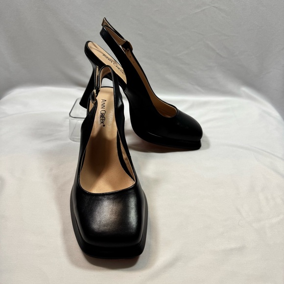 ANN CREEK Women's Platform Slingback High Heels Square Toe Pump Shoes size 9.5 M - Picture 3 of 16